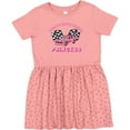 thumbnail image 3 of Inktastic Daddy's Racing Princess Pink Race Car Girls Toddler Dress, 3 of 5