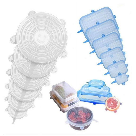 Silicon Stretch Lids For Food (12 Pcs)