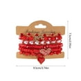 thumbnail image 3 of Valentine's Day Heart Bracelet Set for Women, Red Crystal Beaded Charm Friendship Bracelets, Romantic Love Jewelry Gift for Her, Anniversary Birthday Present, 3 of 6