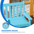 thumbnail image 3 of Dextrus Garden Bench, All-Weather, Fade-Resistant, for 2-3 Persons, Blue, 3 of 6