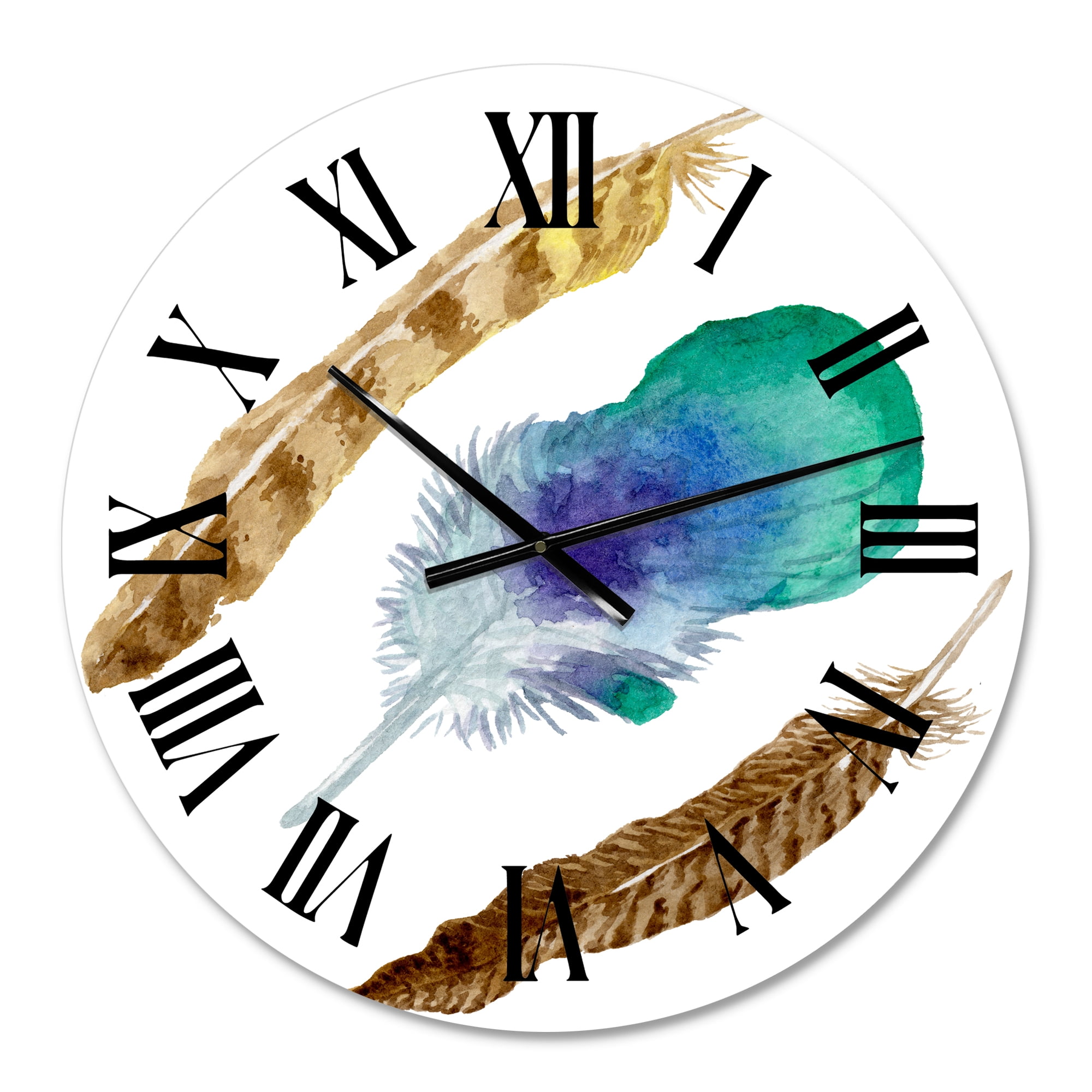 Designart 1 in Quartz Bohemian Wall Clock