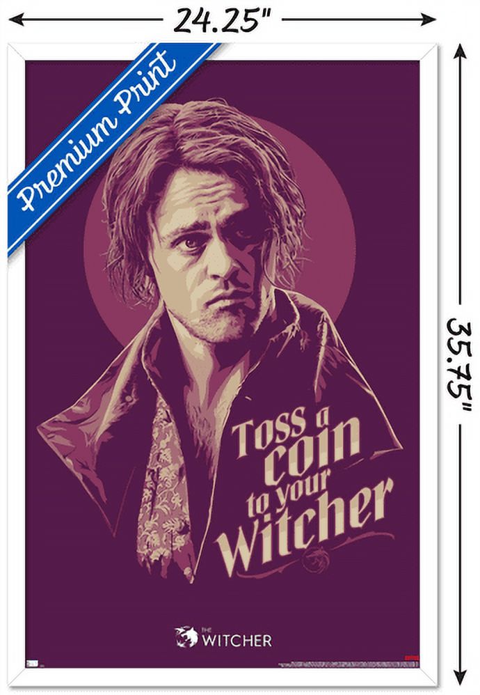 Netflix The Witcher Season 2 - Toss a Coin Wall Poster, 22.375" x 34", Framed
