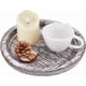 thumbnail image 5 of Bandeja rústica de madera para servir, bandeja de madera para joyería, bandeja decorativa para mesa de centro, soporte de almacenamiento redondo blanco lavado, decoración circular para centro de mesa., 5 of 9