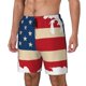thumbnail image 1 of Balery American Flag Map Bañador para hombre, shorts de playa de secado rápido con entrepierna y forro de compresión-X-Large, 1 of 6