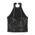 thumbnail image 6 of TSSOE Kids Girls Sequin Sleeveless Jazz Ballet Dance Crop Top Gymnastics Performance Shirts Dancewear Black 6, 6 of 7