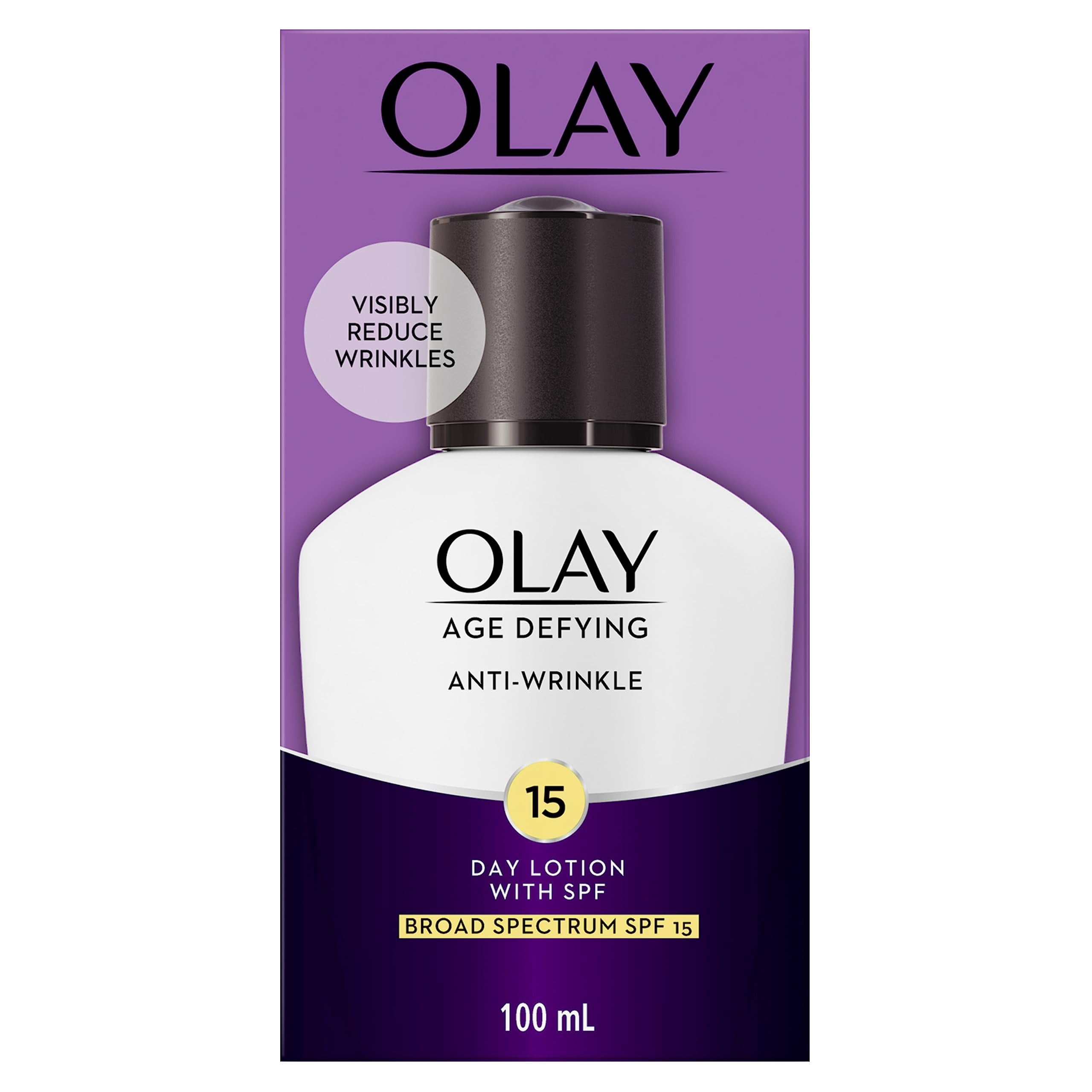 Face Moisturizer By Olay Age Defying, Anti-Wrinkle Day Lotion With Sunscreen, Broad Spectrum , Spf 15, 3.4 Oz. (Pack Of 3) Packaging May Vary