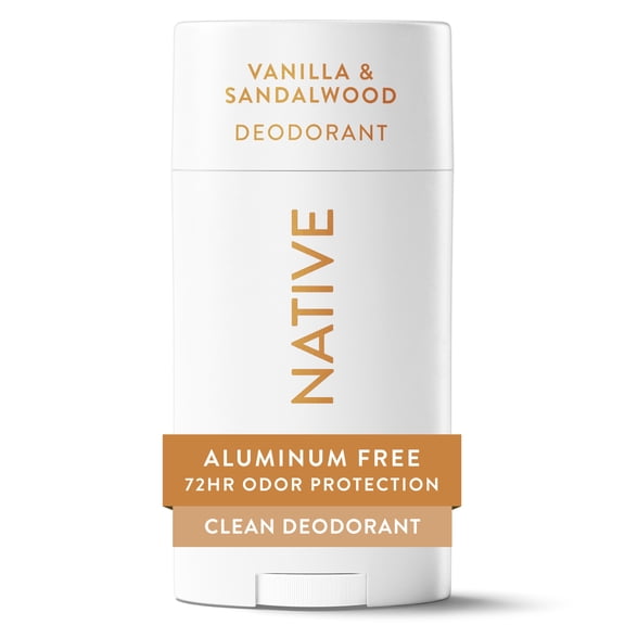 Native Deodorant, Aluminum Free for Women and Men, Vanilla & Sandalwood, 2.65 oz