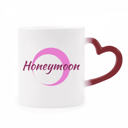 

Sweet Moon Dates Together Heat Sensitive Mug Red Color Changing Stoneware Cup
