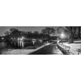thumbnail image 2 of Frank, Assaf 18x9 Gold Ornate Wood Framed with Double Matting Museum Art Print Titled - Path in cental park at night, winter, snow, New York., 2 of 4