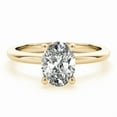 thumbnail image 3 of Solitaire Brilliance 2ct Oval Moissanite Engagement Ring for Women 10k Yellow Gold Ring Size 5.5, 3 of 7