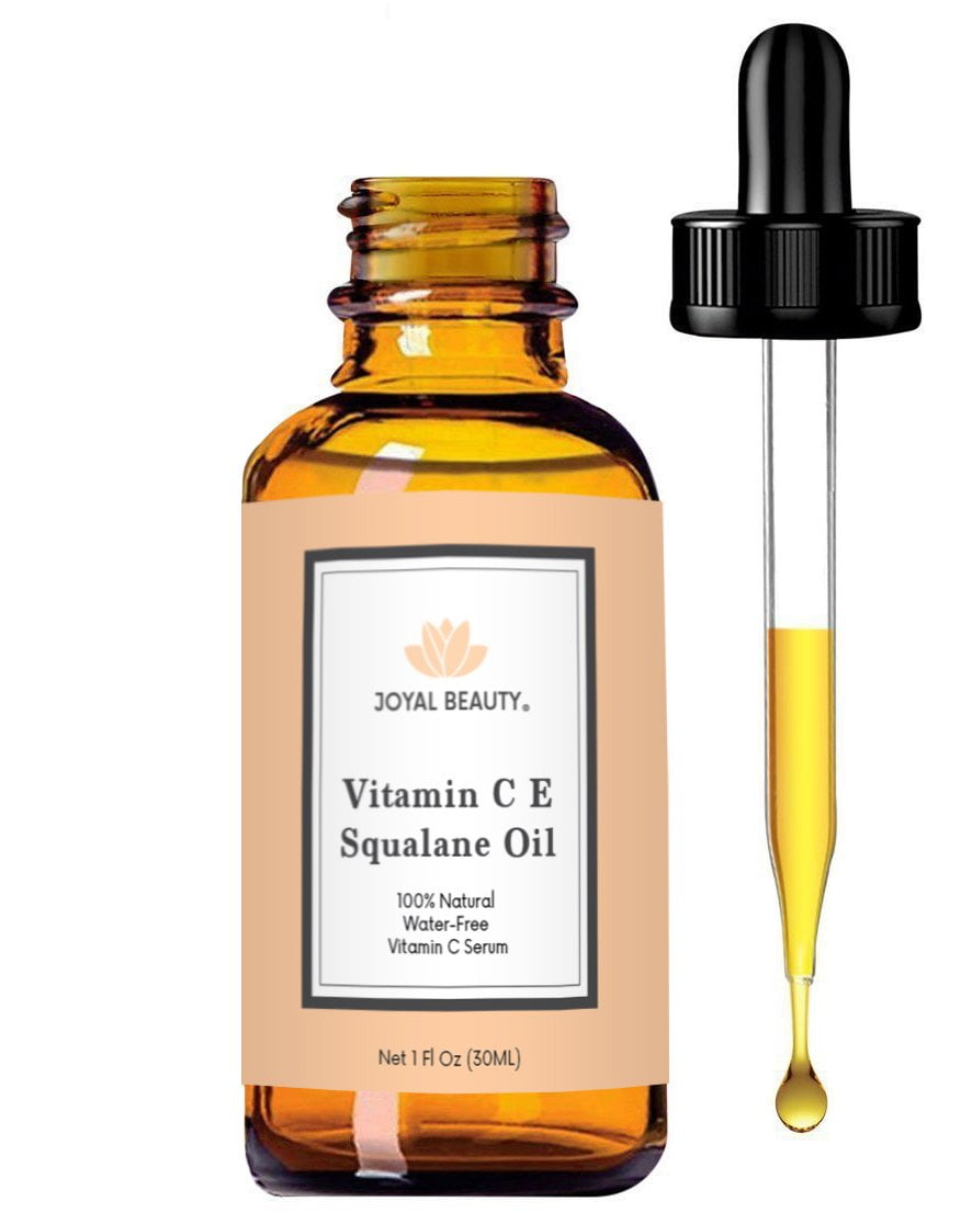 Vitamin C E Squalane Oil For Face And Skin 100 Natural Water Free 