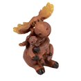 thumbnail image 1 of Slifka Sales Co. Mama Moose Figurine de Table en Résine pour Bébé 4 x 3 x 2 Pouces, 1 of 6