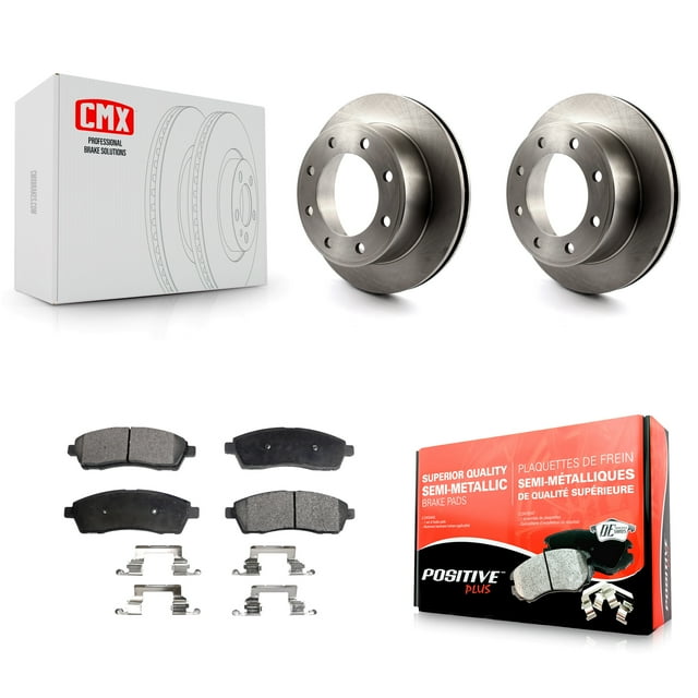 Transit Auto Rear Disc Brake Rotors and Semi-Metallic Pads Kit for Car Ford F-350 Super Duty F-250 Excursion K8F-101586