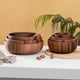 thumbnail image 2 of Wooden Salad Bowl Round Dessert Displays Serving Trays Soup Bowl G, 2 of 5