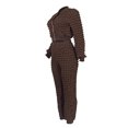 thumbnail image 4 of Autumn Fashion Plus Size Two Piece Sets for Women New Solid Color Hatless Long Sleeve Top Two Piece Set Gifts for Womens, 4 of 8