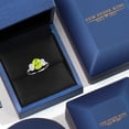 thumbnail image 5 of Gem Stone King 925 Silver and 10K Yellow Gold Yellow Lemon Quartz and White Moissanite and Lab Grown Diamond Engagement Ring for Women | 2.71 Cttw | Oval 9X7MM | Birthstone | Size 7, 5 of 7