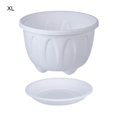 thumbnail image 1 of Flower Pot Nice-looking Fashion Lightweight Plastic Flower Vegetable Planters Pot With Tray For Home, 1 of 5