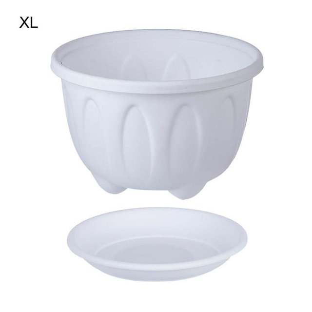Flower Pot Nice-looking Fashion Lightweight Plastic Flower Vegetable Planters Pot With Tray For Home