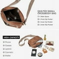 thumbnail image 5 of Gomayee Quilted Crossbody Bags for Women Vegan Leather Purses Small Shoulder Handbags with Wide Strap, 5 of 6