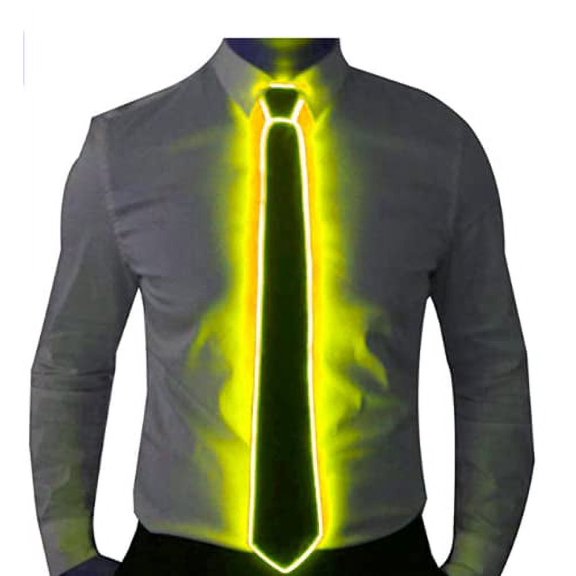 LINLIN Light Up Suspenders and LED Tie with LED Party Hat, Light Up Tie LED Suspenders Trouser Braces Y Shape LED Hat