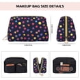 thumbnail image 5 of Gaeub Planets Printed Travel Cosmetic Bag,Makeup Bag, Large Capacity Toiletry Bag for Women, Portable Pouch Make Up Organizer with Zipper and Divider, 5 of 8