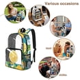 thumbnail image 5 of SEANATIVE Kids Clear Backpack with Front Pocket Adjustable Straps Transparent Clear Bag Girls See Through Travel Stadium School Bags PVC Bookbag, Lemon Pattern, 5 of 7