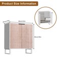 thumbnail image 6 of Strafriture Coffee Bar Cabinet with Storage, Fluted Wine Cabinet with Wine Rack & Glass Holder, Buffet Sideboard Liquor Cabinet for Kitchen, Dining Room, Living Room, Walnut, White, 6 of 13