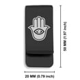 thumbnail image 2 of Stainless Steel Hamsa Good Luck Charm Classic Slim Money Clip Credit Card Holder, 2 of 2
