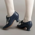 thumbnail image 5 of KAQ Women's Adorable Vintage Shoes Victorian Mary Jane Pumps Retro Point Toe Lace Up Shoes, 5 of 9