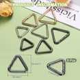 thumbnail image 2 of Uxcell 8 Pcs Triangle Spring Key Ring 1 Inch Metal Buckle Spring Snap Clip Trigger for Keychains Bags Purse Handbags Hanging Crafts DIY Accessories Decorations, Black, 2 of 5