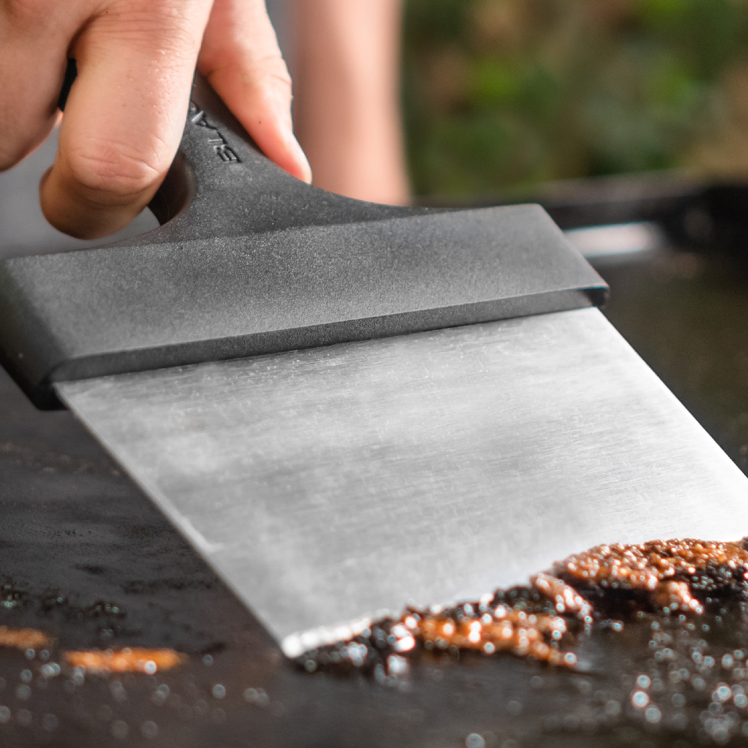 Blackstone Stainless Steel 6" Griddle Scraper with Plastic Handle