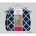 thumbnail image 7 of FBTS Prime Outdoor Seat Pads Navy Geometry Set of 2 Patio Seat Cushions with Ties 16x17 Inch U-Shape Chair Cushions, 7 of 7