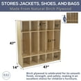 thumbnail image 3 of 5-Section Coat Locker with Bench & Cubby Storage for Kids, 3 of 6