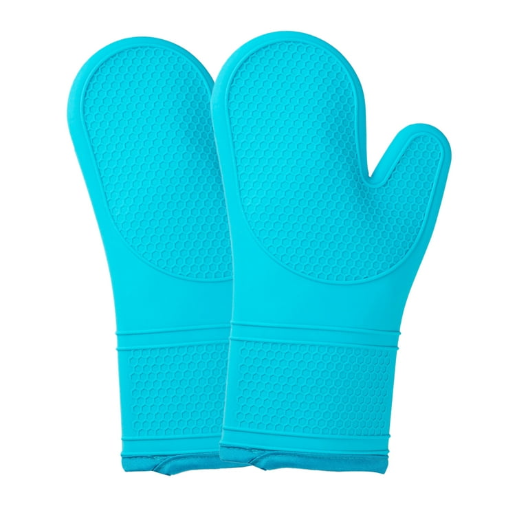 Buy Wholesale China Meita Home Blue Yarn Dyed Oven Mitt Kitchen Heat  Resistant Cotton Washable Oven Gloves & Oven Mitts at USD 0.8