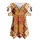 thumbnail image 4 of Blusa de manga corta con cuello en V y cremallera suelta para mujer OAVQHLG3B Store lin121212, 4 of 4
