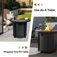 thumbnail image 4 of 30"  Outdoor Propane fire pit table, Gas fire pits for outside patio, 50000 BTU Round  Small fireplace, Stainless Steel Burner, 4 of 6