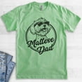 thumbnail image 2 of Maltese Dad, Unisex Men's Shirt, Maltese Owner, Funny Dog Dad Gift, Heather Apple Green, X-Small, 2 of 6