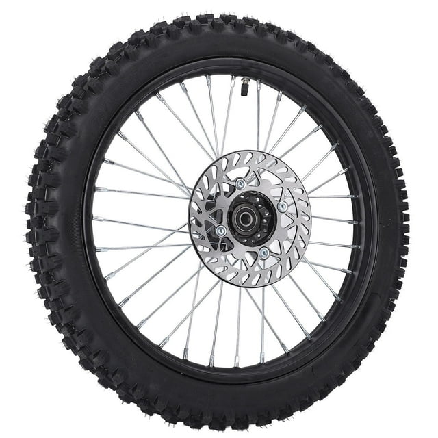 Front Wheel Tire and Rim, Excellent Grip 12mm Axle 70/100-17 2.75-17 17 Inch Front Wheel Rim Tire Assembly for Motorcycle