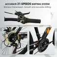 thumbnail image 4 of 26" Mountain Bike for Adults, Lightweight Aluminum Frame,SHIMANO 21-Speed,Black+Orange, 4 of 8