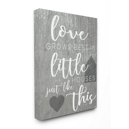 The Stupell Home Decor Collection Love Grows Best in Little Houses Oversized Stretched Canvas Wall Art, 24 x 1.5 x (Best Four Bedroom House Plans)