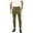 Army Green, variant on Men's Slim Fit Ankle Length Trousers Stretch Waistband Flat Front Design Business Casual Pants for Office Daily Wear