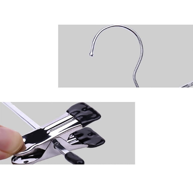 Xihbxyly Perchas Metálicas para Ropa, Juego de 10 Unidades, Diseño Compacto, Plegables y Prácticas, Aptas para Camisas, Vestidos y Pantalones, Ideales para Armarios o Exteriores, Tamaño 30 X 12 Cm.