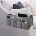 thumbnail image 4 of PULLIMORE Anti-Slip Sofa Organizer Armrest Cover with 8 Pockets for Sofa Couch Armchair (Gray), 4 of 8