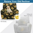 thumbnail image 4 of FOR U DESIGNS Sunflower Music Note Pattern Recliner Chair Covers Breathable Sofa Couch Cover with Armrest, Stretch Recliner Couch Covers Furniture Protector for Pet,Kids, 4 of 8