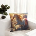 thumbnail image 6 of Honeii Rainbow Cloud White Horse Print Throw Pillow, Square Decorative Pillow Forms Soft Fluffy Plump Pillow Decorative Pillow Inserts,Couch Pillows-12"x12", 6 of 7