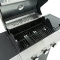thumbnail image 5 of Propane Grill 3 Burner Stainless Steel BBQ Gas Grill with Side Burner, Thermometer, and Even Heating Cast Iron Grates for Outdoor BBQ and Camping, 5 of 8