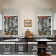 thumbnail image 2 of Vintage Kitchen Food Cooking Chef Tier Cafe Curtains for Bathroom Living RV Rod Pocket Window Drapes 36 Inch 2 Panels Set 28"x36" 2 Panels Window Treatment Tiers, 2 of 4