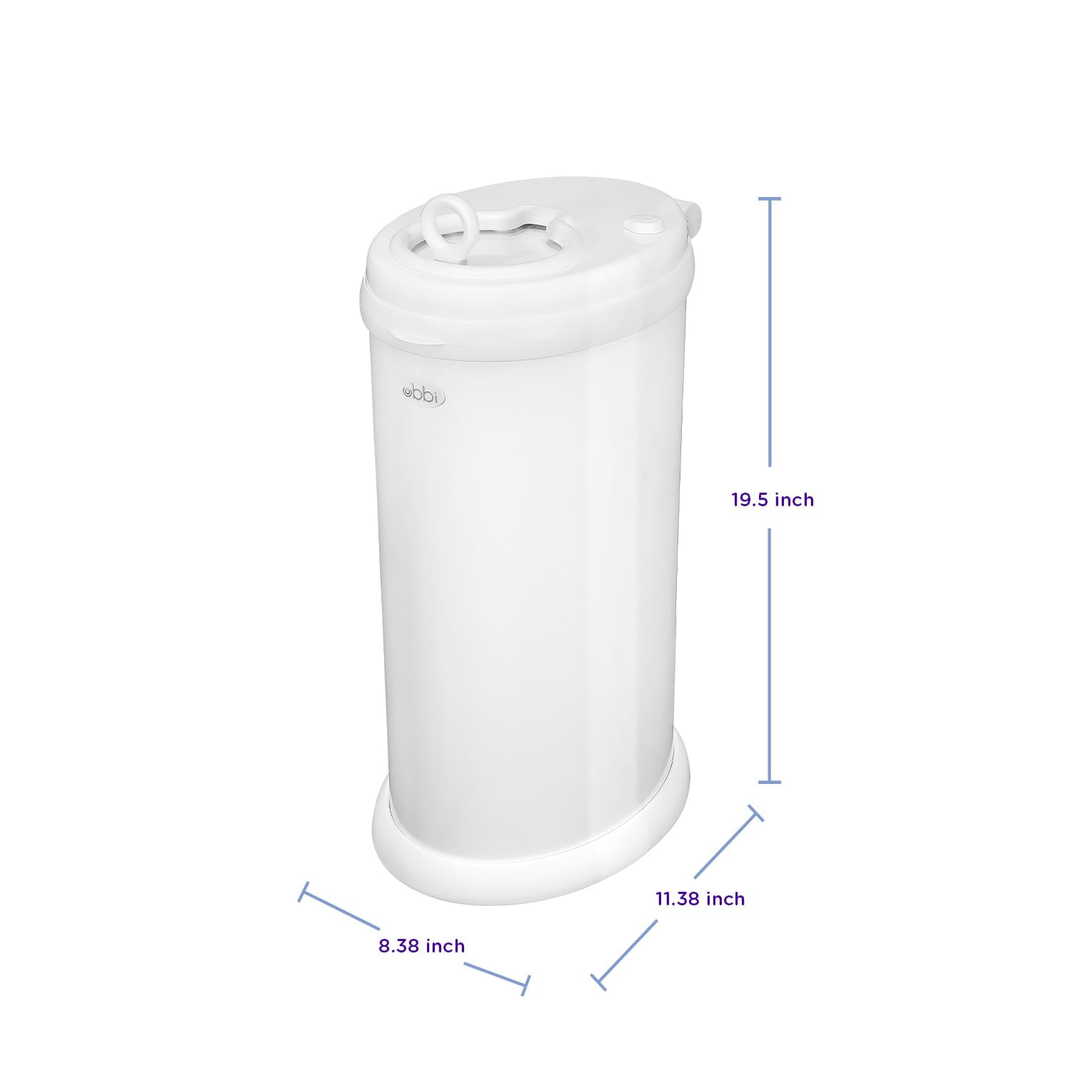 Steel Diaper Pail, Odor Locking, No Special Bag Required, Award-Winning, Registry Must-Have, White