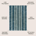 thumbnail image 3 of JONATHAN Y WASHABLE 4 x 6 Area Rug, Vichy Geometric Striped - Blue/Cream, WSH122D-4, 3 of 9