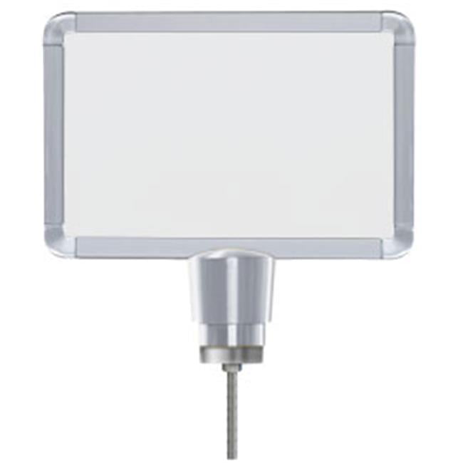 Lavi Industries 501130DHSA Horizontal Drum Top Traditional Post Sign Frame Satin Aluminum